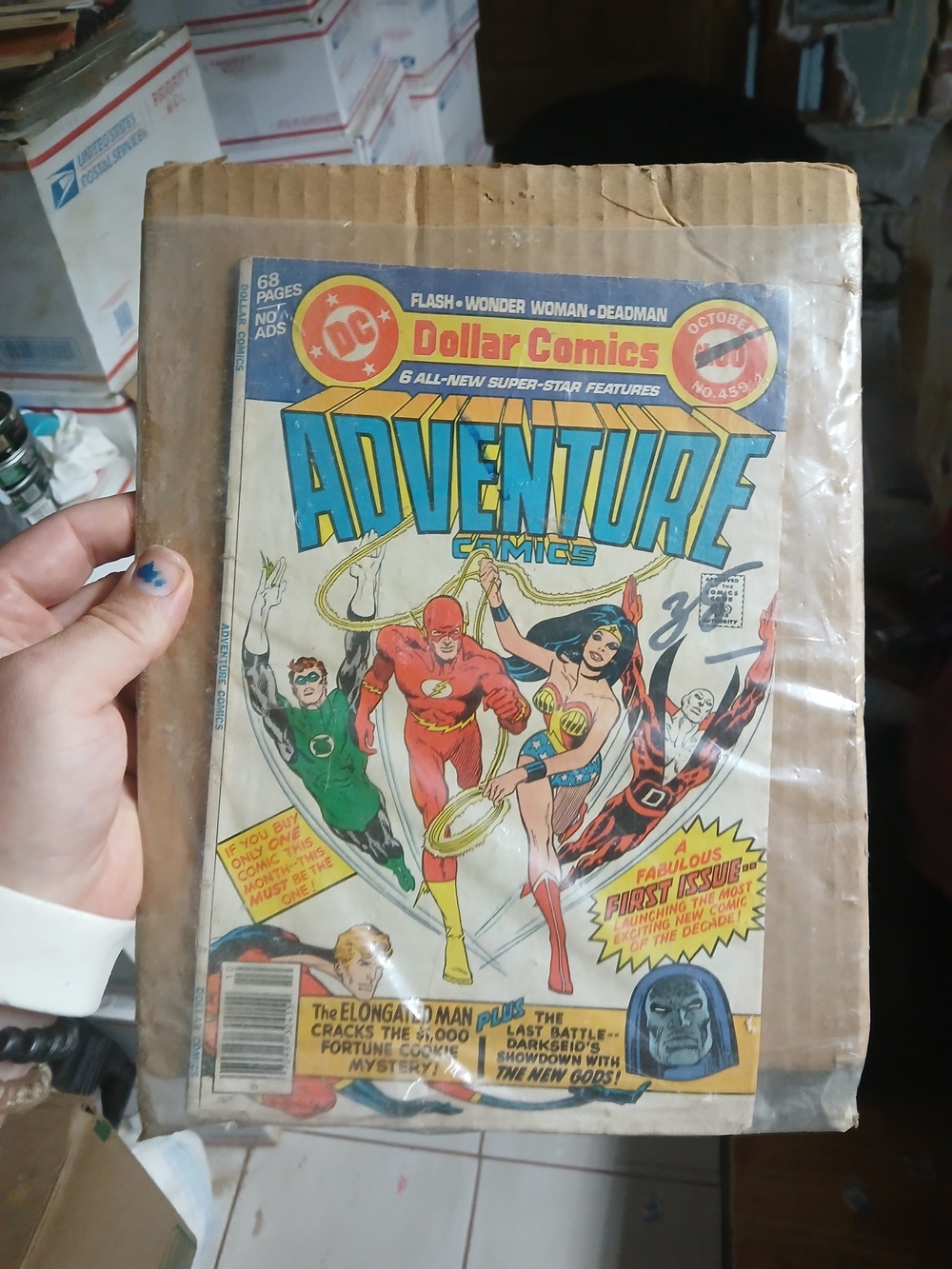 copy of Adventure Comics #459, published by DC Comics with a cover date of Octob